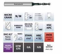 Микросверло спиральное твердосплавное Karnach d=1,5 L1=10 L2=54 